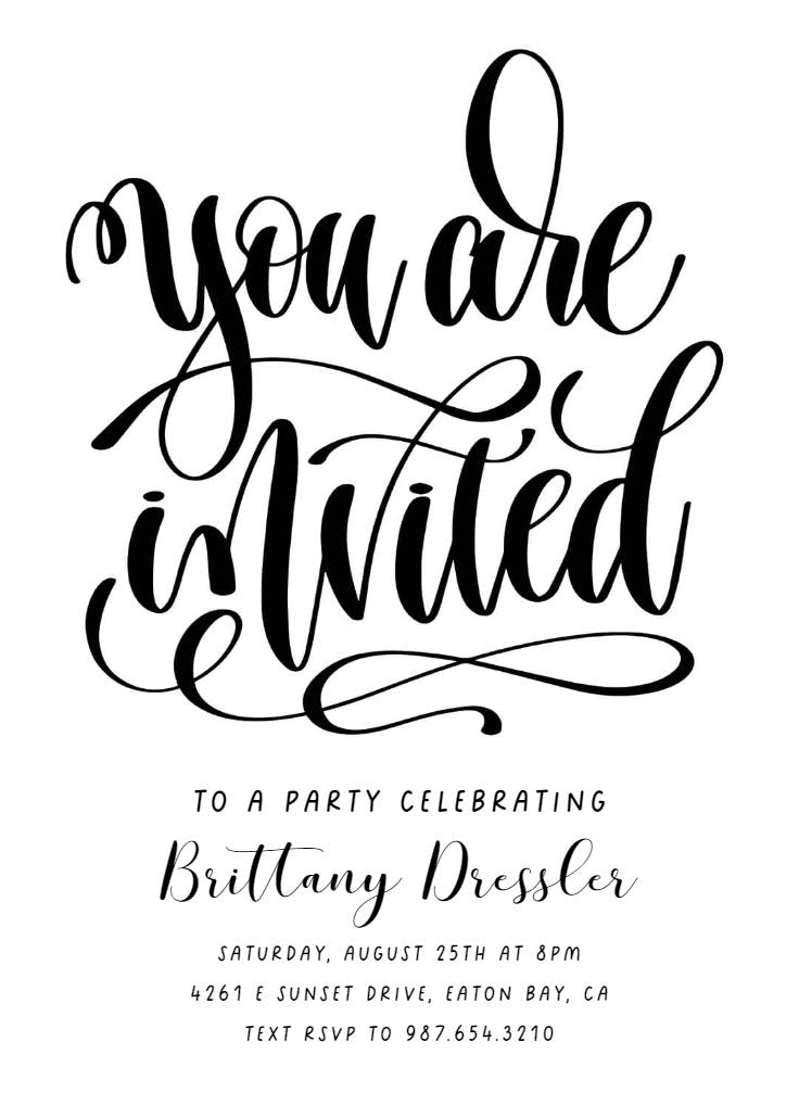 You Are Invited Party Invitation Template (Free) Greetings Island You Are Invited Party Invitation Template (Free) Greetings Island